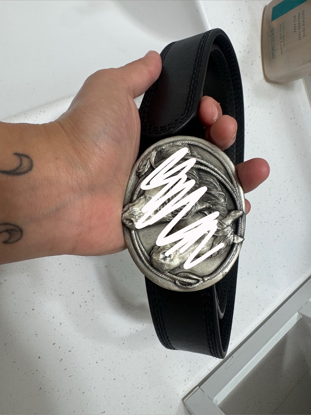 Cody James Men Black Leather Belt ( not including belt buckle )  size 36 men